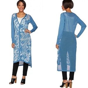 H by Halston Button Front Burnout Long
Cardigan New with out Tags